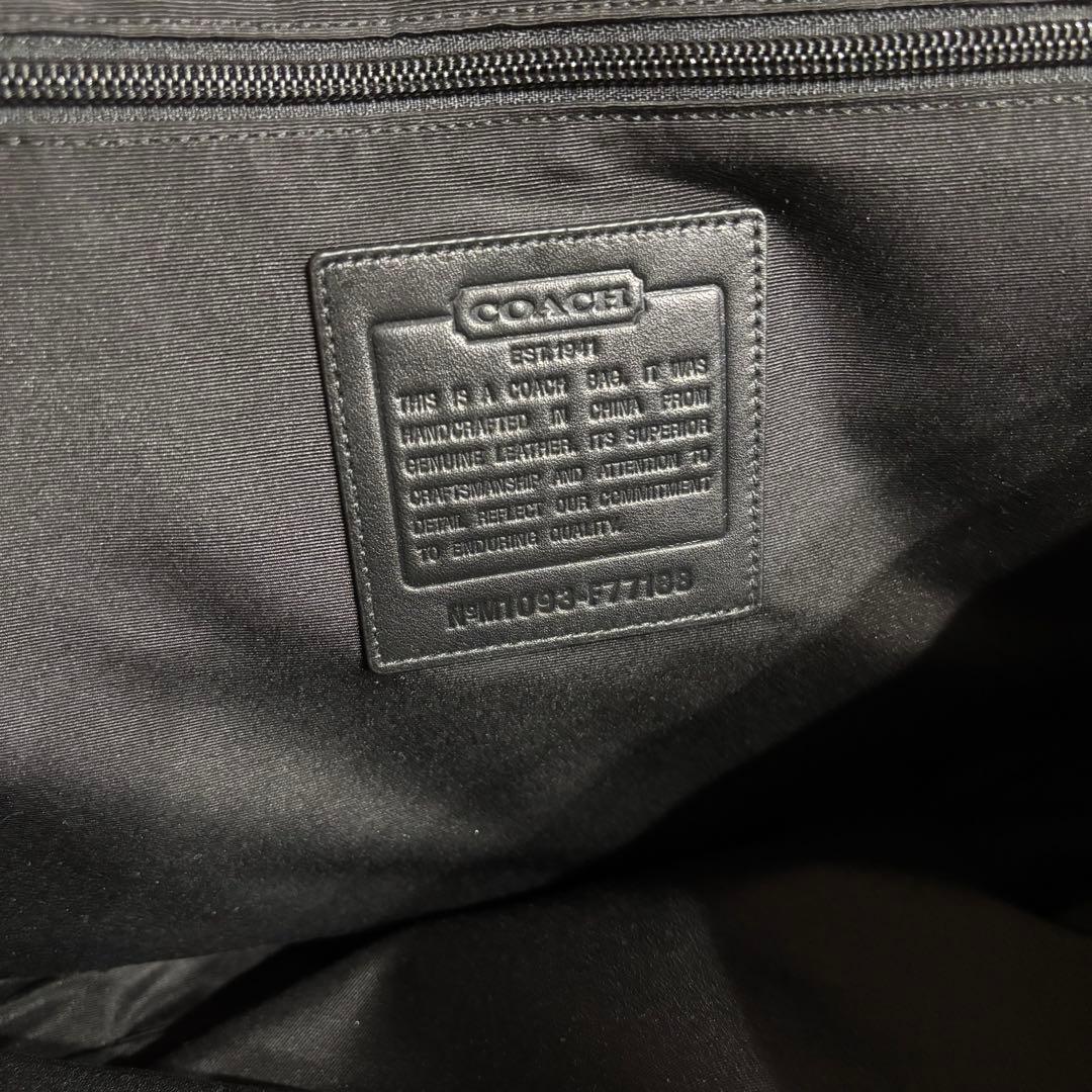 美品 COACHオールレザー ボストンバッグ ブラック 旅行 ビジネス