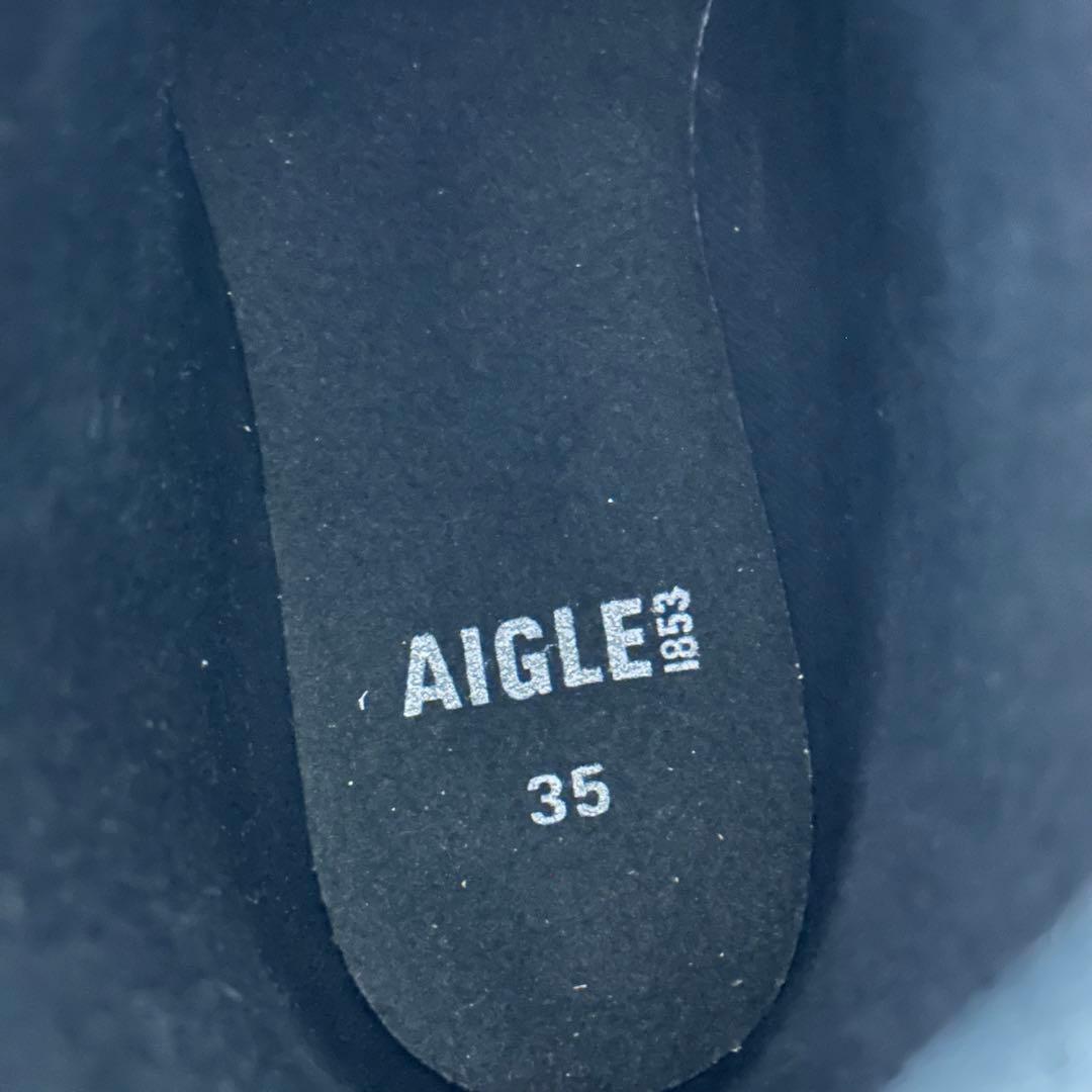 【超美品】AIGLEエーグル アリア ラバーブーツ22.5cmブラック