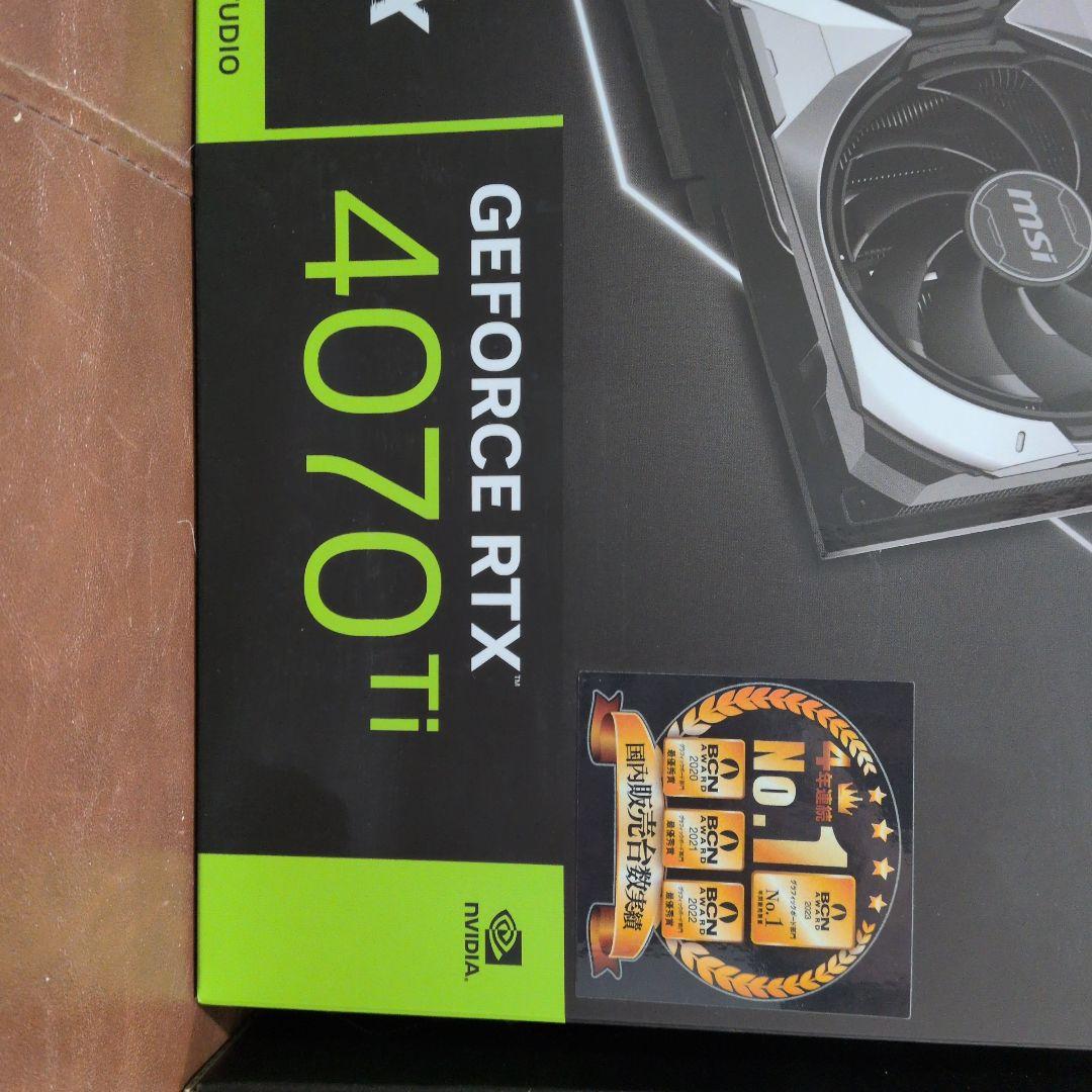 グラフィックボード・グラボ・ビデオカード MSI GeForce RTX 4070 Ti VENTUS 2X OC