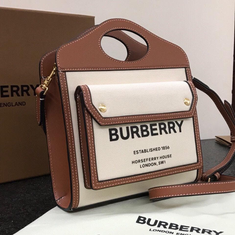 美品BURBERRYレザー　キャンバス　2wayショルダーバッグ　レディース~~