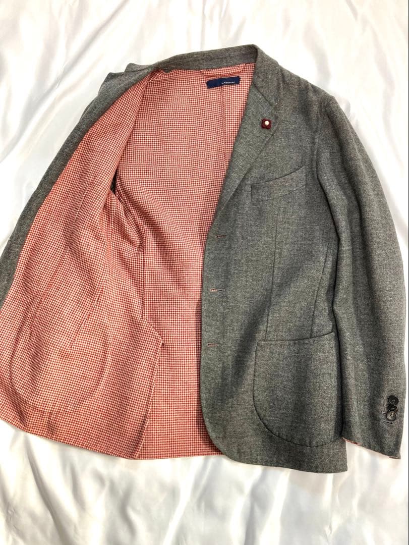 LARDINI ラルディーニ 44 ウール テーラードジャケット グレー