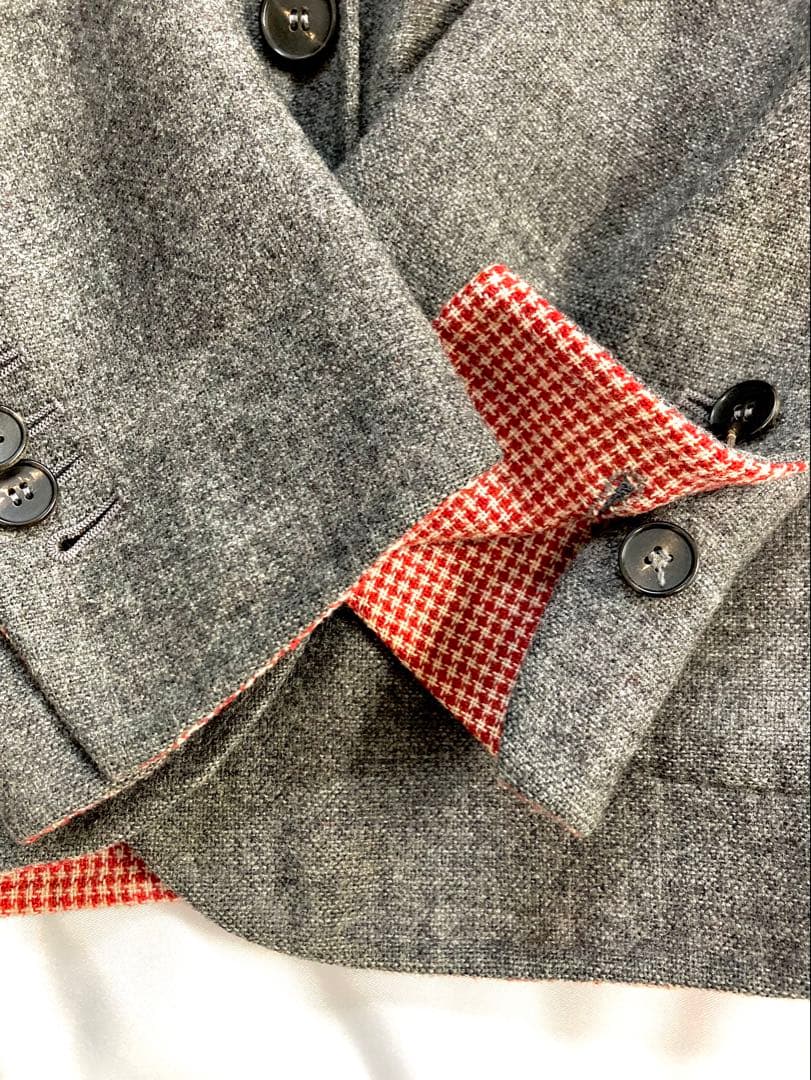 LARDINI ラルディーニ 44 ウール テーラードジャケット グレー