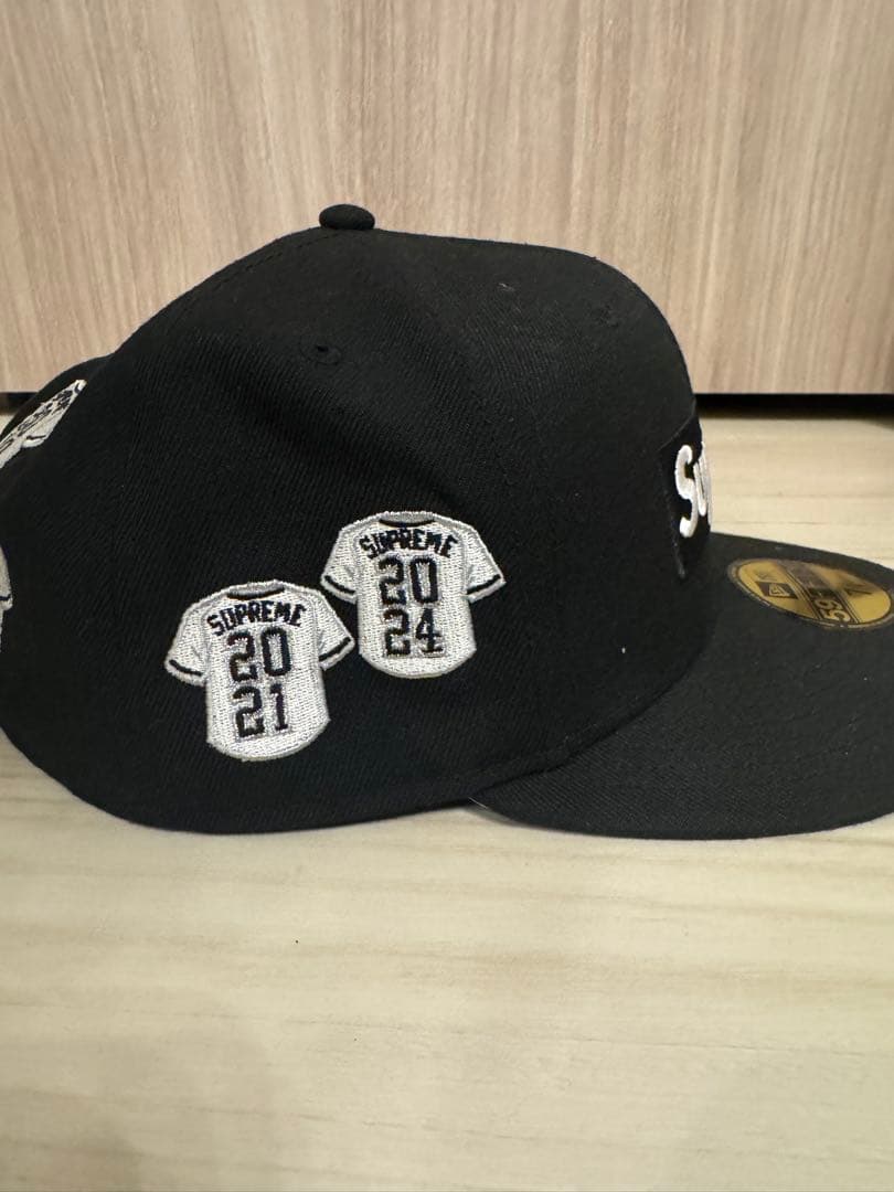 Supreme ブラック ベースボールキャップ 7 3/4