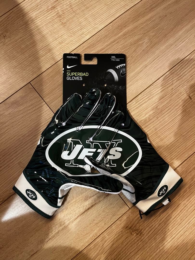 【当日配送】アメフト　グローブ　XXL NY JETS NFL支給品
