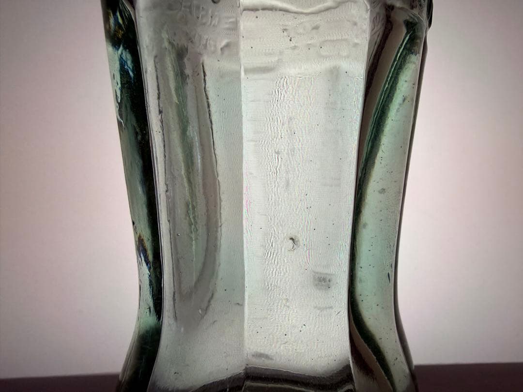 D16 1920年代　コカコーラ コンツァーボトル ライトグリーン 瓶