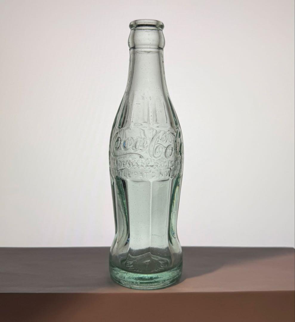 D16 1920年代　コカコーラ コンツァーボトル ライトグリーン 瓶