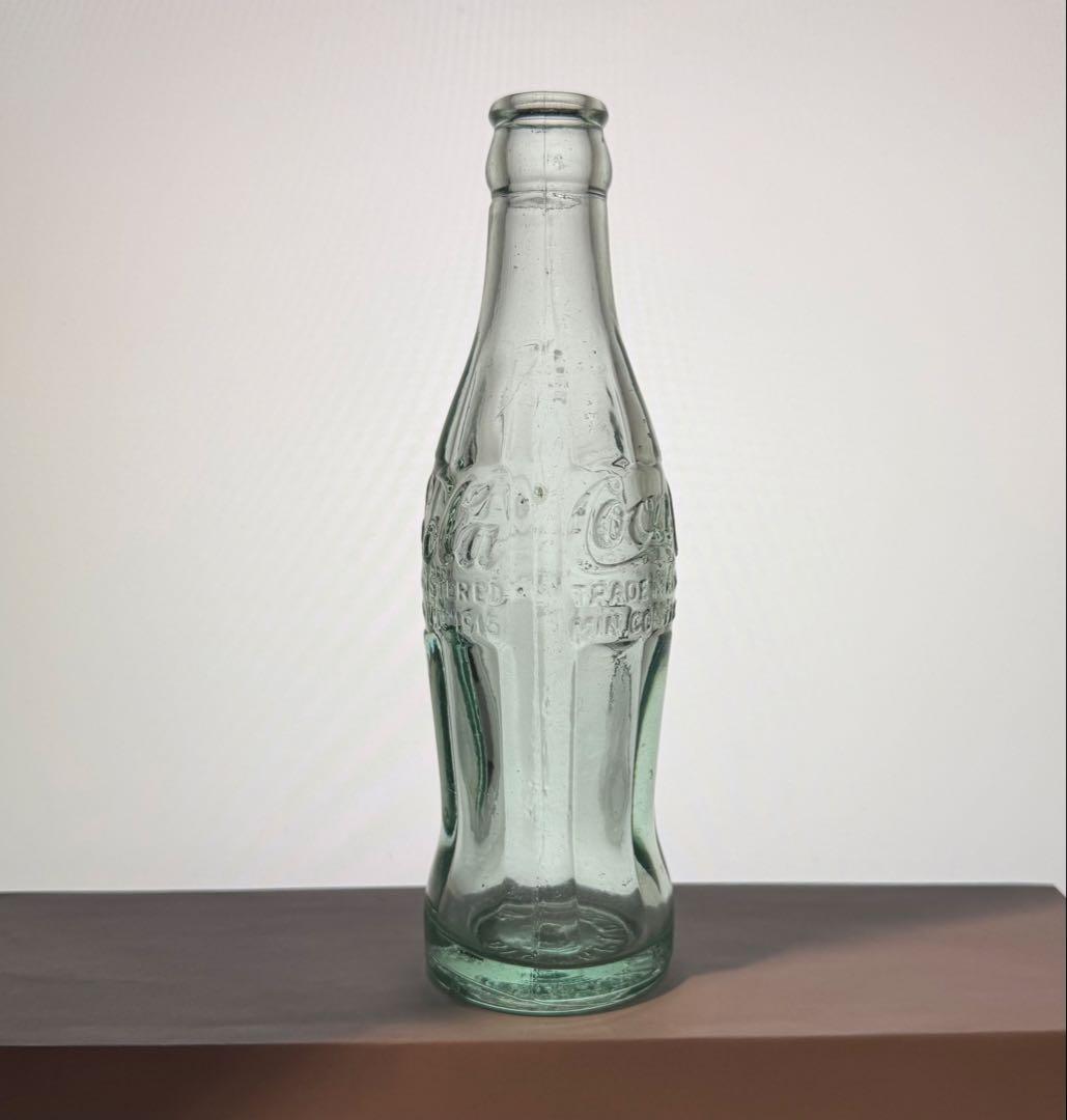 D16 1920年代　コカコーラ コンツァーボトル ライトグリーン 瓶