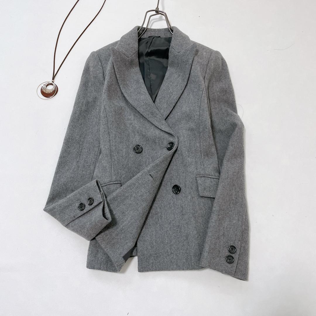 【美品】ANAYI アナイ ダブルブレスト テーラードジャケット グレー