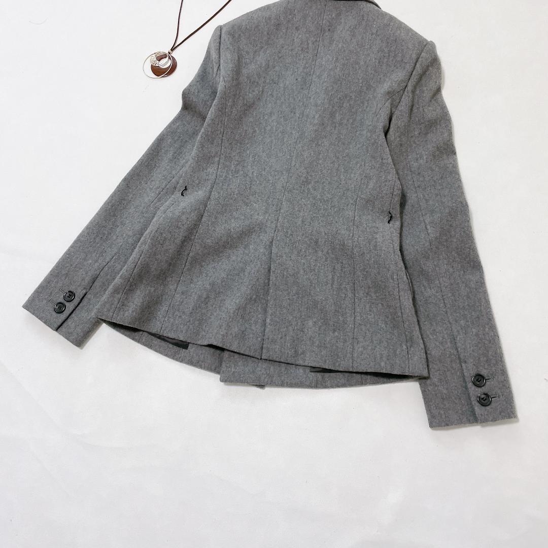 【美品】ANAYI アナイ ダブルブレスト テーラードジャケット グレー