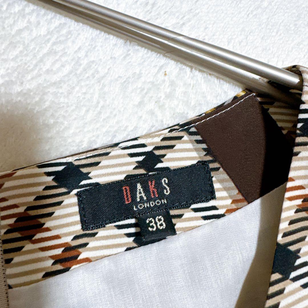 【DAKS/ダックス】 ノースリーブ ワンピース ハウスチェック柄 (38)