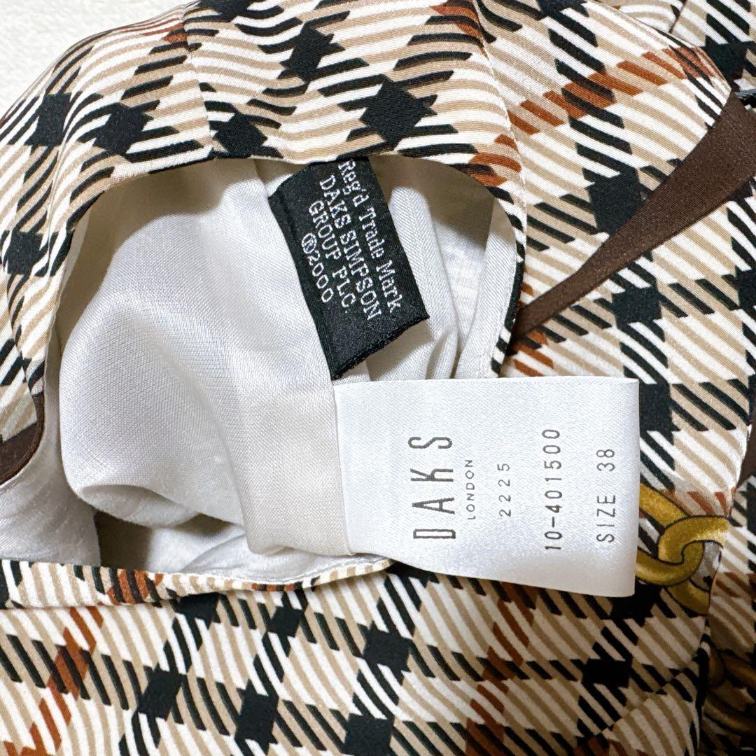 【DAKS/ダックス】 ノースリーブ ワンピース ハウスチェック柄 (38)