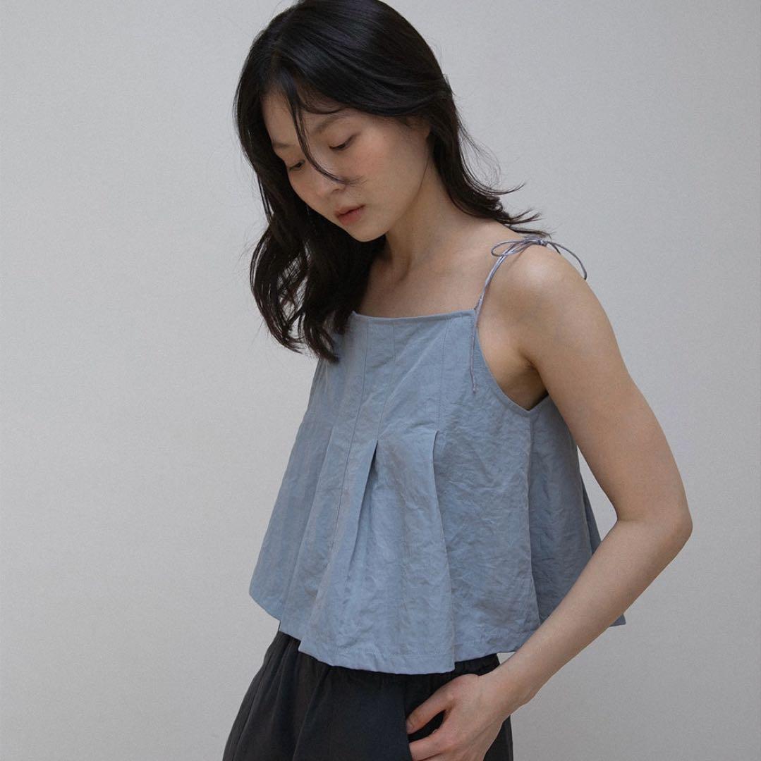 OHOTORO Pleated Cami Top 韓国　キャミ　レイヤード