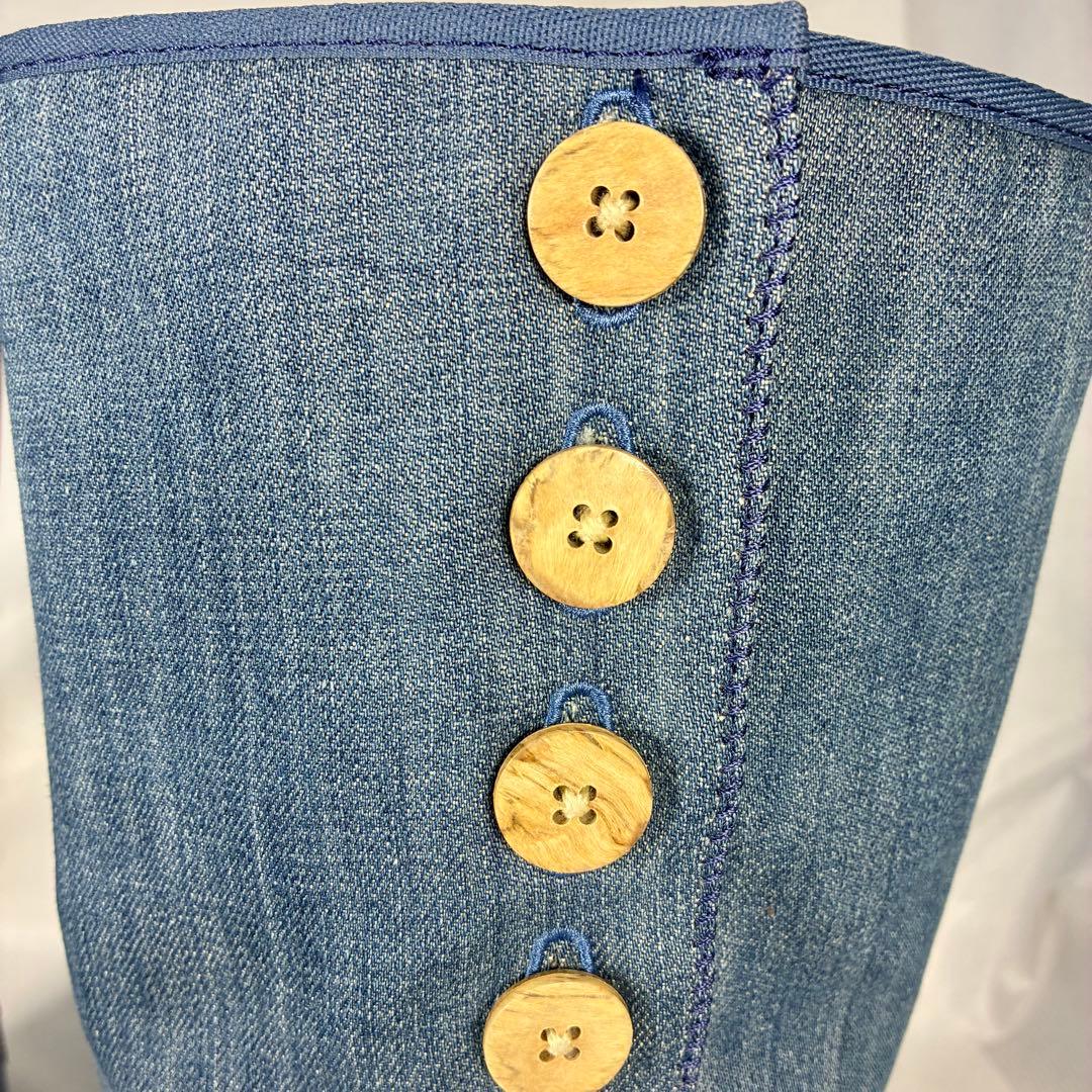 極美品✨UGG アグ ウォッシュドデニム ボタンブーツ ロング 24.0