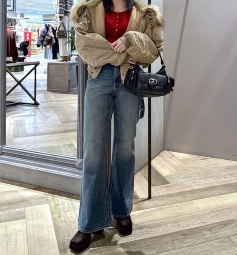 moussy LOW SLUNG ブーツカットパンツ フレアパンツ