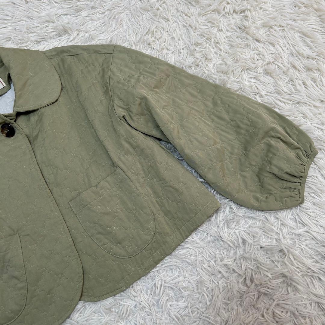 ✨ poppy tokyo ウェーブステッチショートジャケット　カーキ