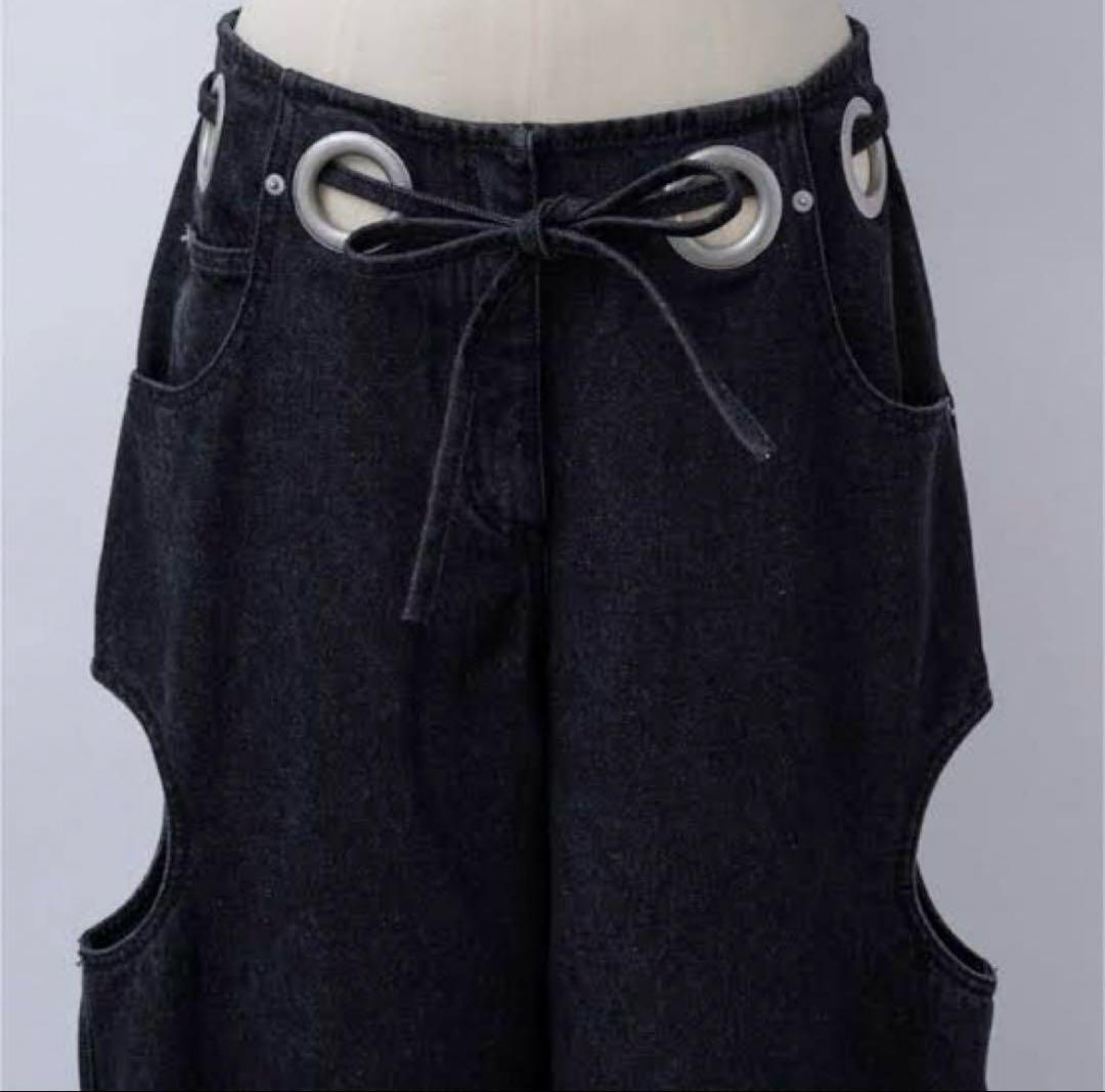 musubore クレーターハトメデニムパンツ