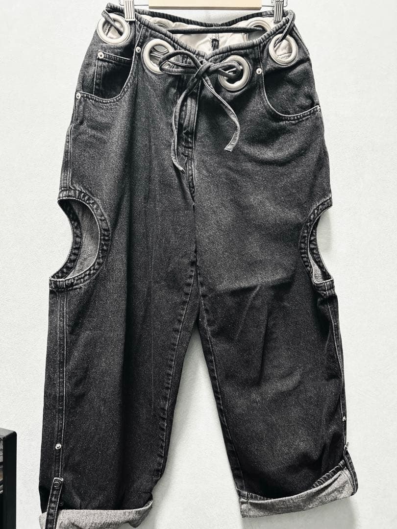 musubore クレーターハトメデニムパンツ