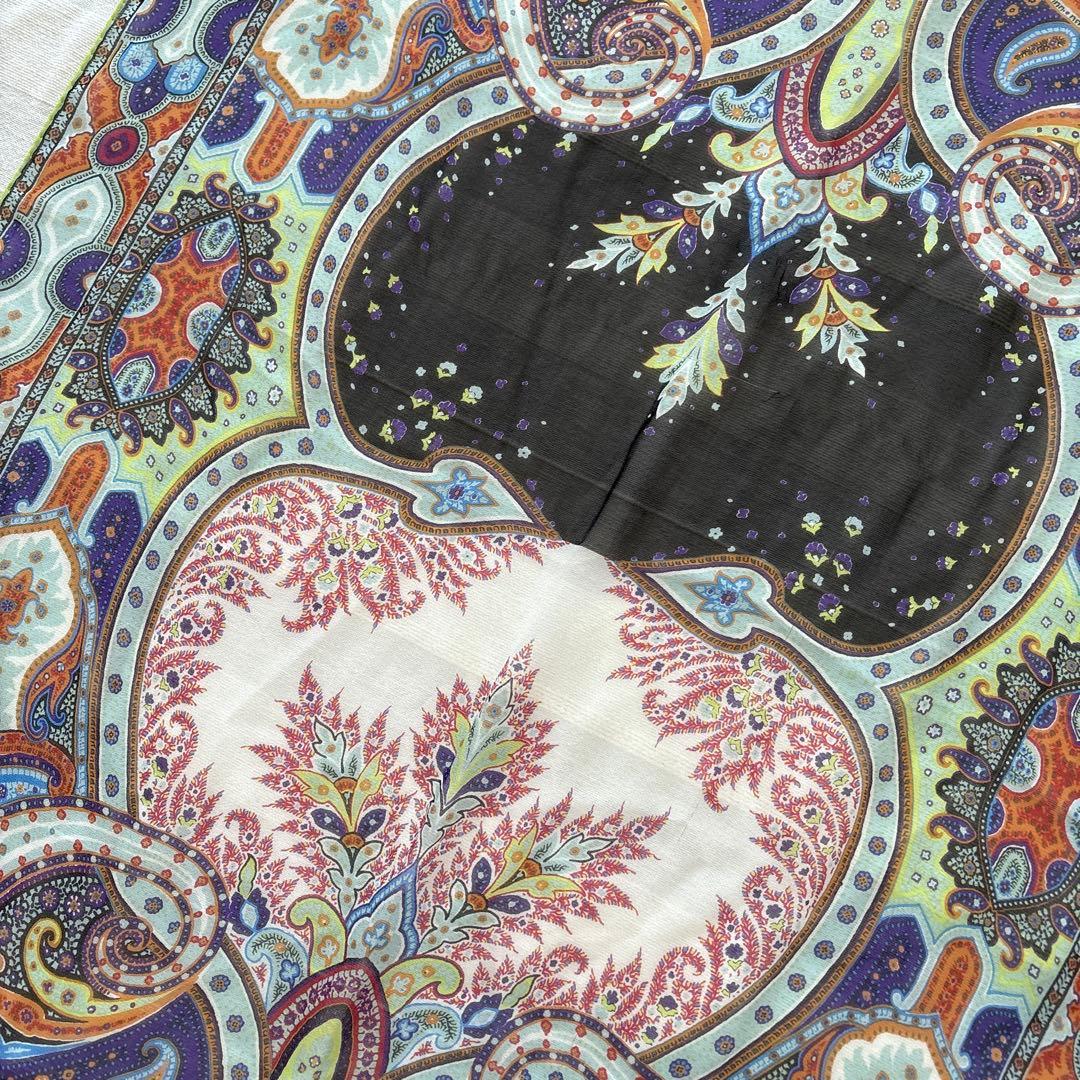 エトロ　シルク　大判ストール　ペイズリー　ETRO イタリア製　SILK 絹