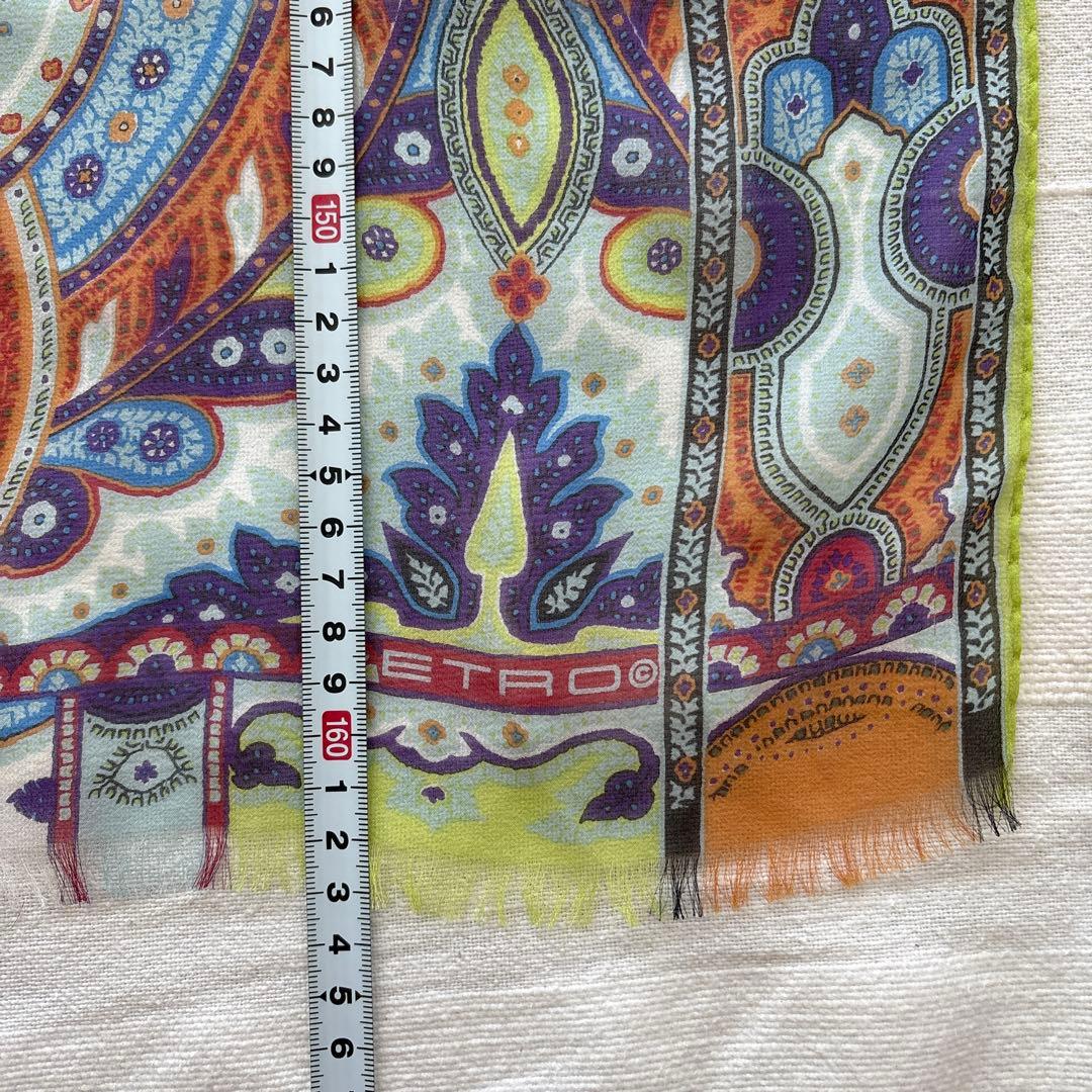 エトロ　シルク　大判ストール　ペイズリー　ETRO イタリア製　SILK 絹