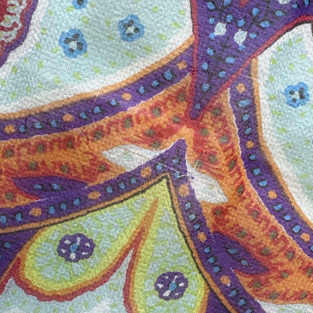 エトロ　シルク　大判ストール　ペイズリー　ETRO イタリア製　SILK 絹