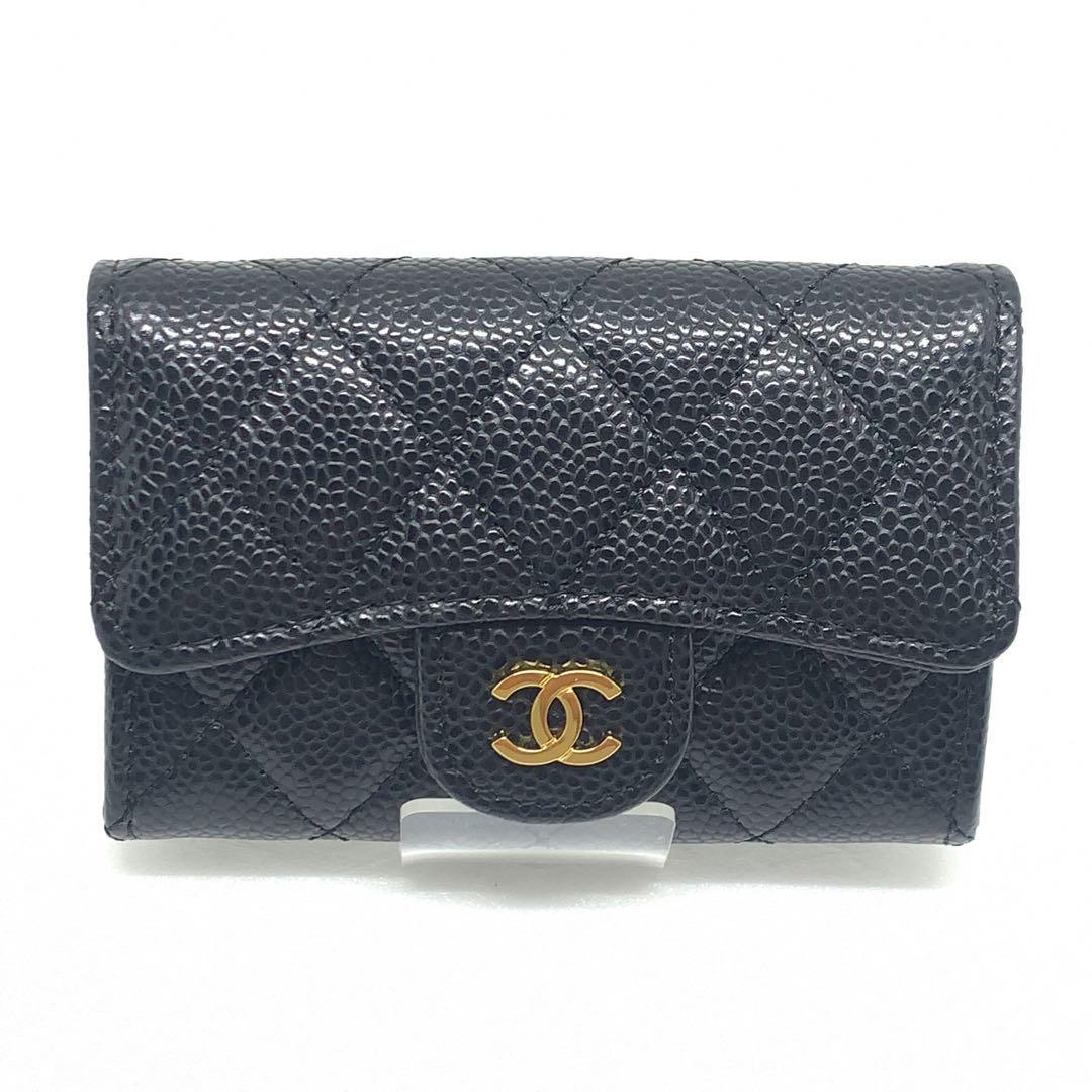 CHANEL マトラッセ キャビアスキン カードケース 名刺入れ 022780