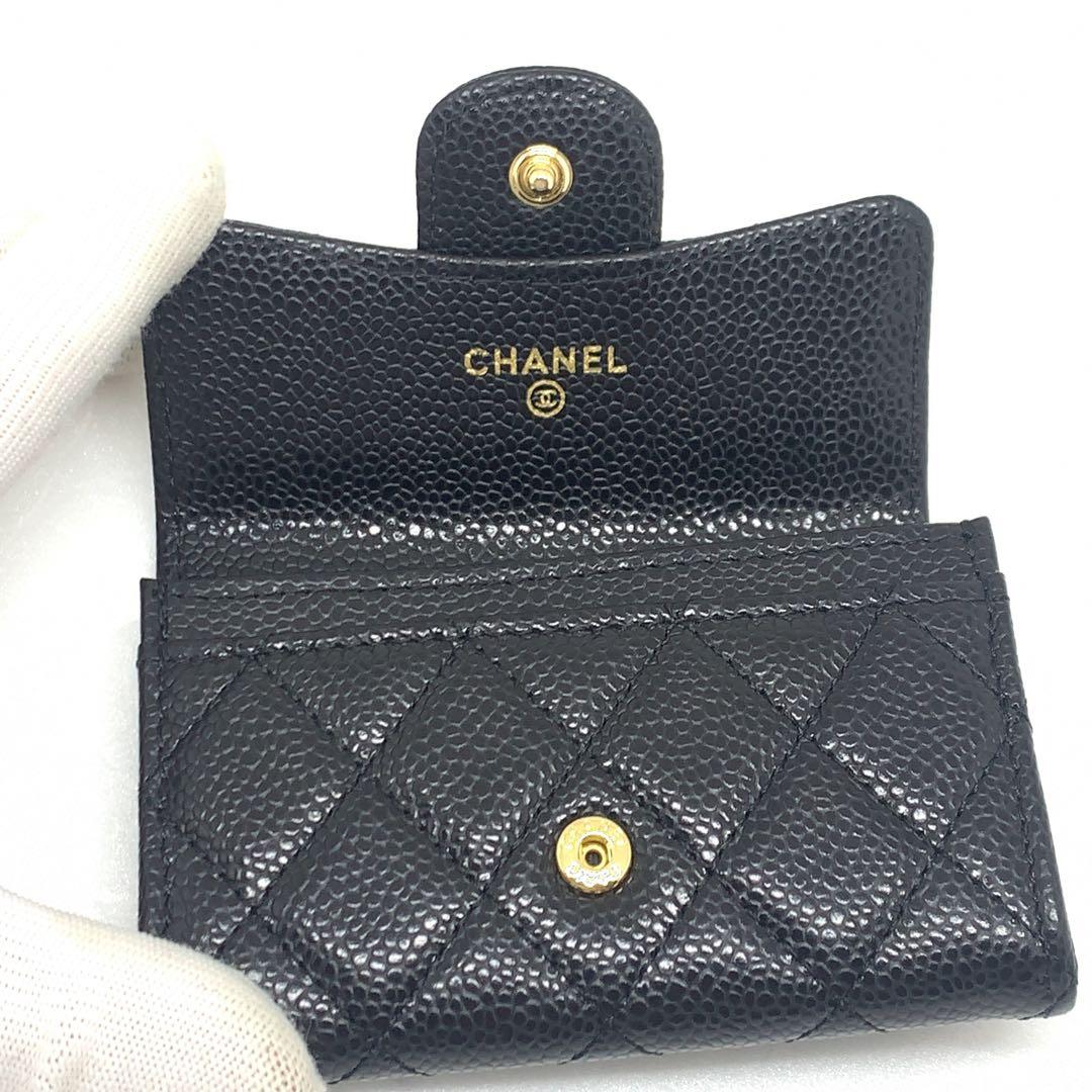 CHANEL マトラッセ キャビアスキン カードケース 名刺入れ 022780