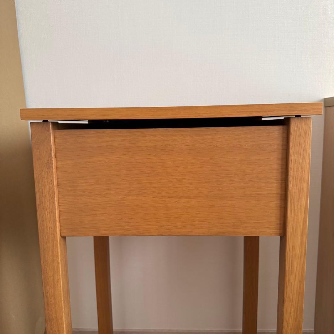 無印良品 コンパクトドレッサー 木製 オーク材 一面鏡 完成品 本体のみ