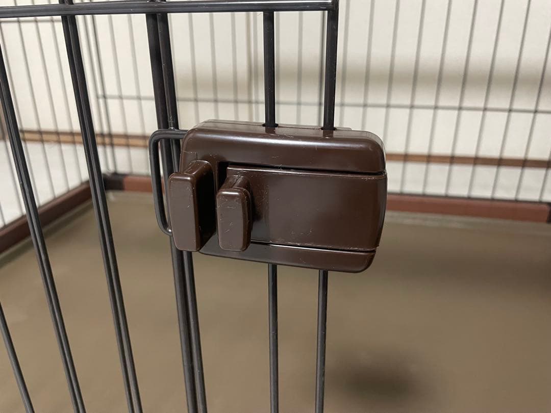 木目調 ペットケージ 約69×94×55cm 小型犬用 美品 室内用 サークル