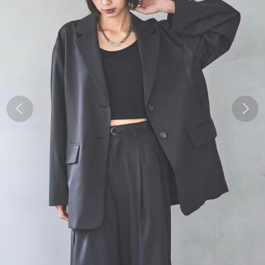 美品　pageboy テーラードジャケット チェックMIXジャケット S