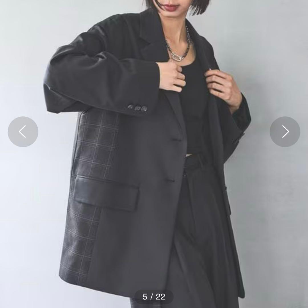 美品　pageboy テーラードジャケット チェックMIXジャケット S