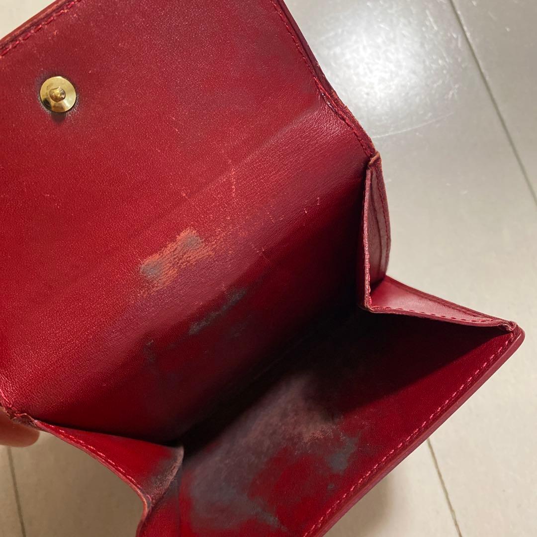 値下げ！Louis Vuitton 二つ折り財布 赤