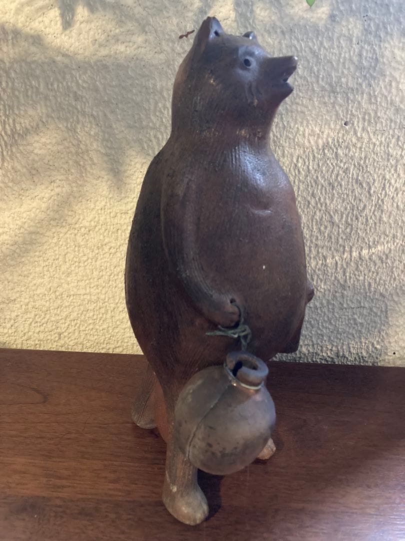 レア　なんともホッコリ　ほのぼのした表情の 古い備前焼のタヌキくんです。