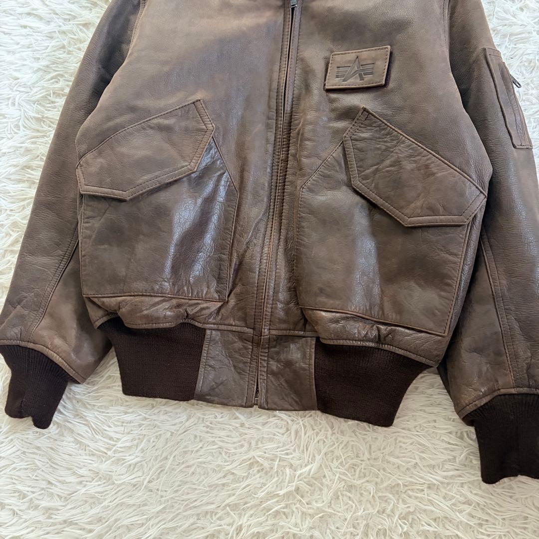 アルファインダストリー　CWU-45P フライトジャケット　オールレザー