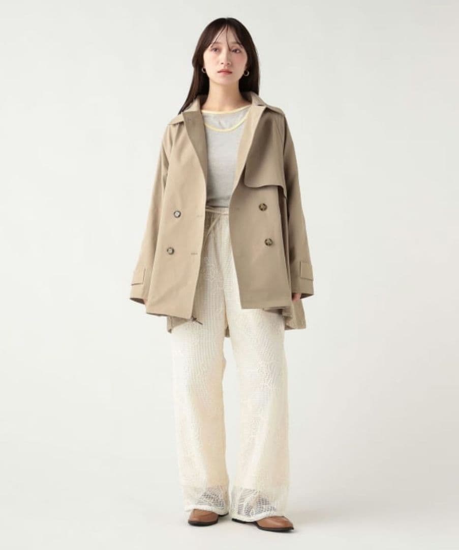 新品タグ付★BEAMS　ダブル ブレスト ミドル トレンチコート
