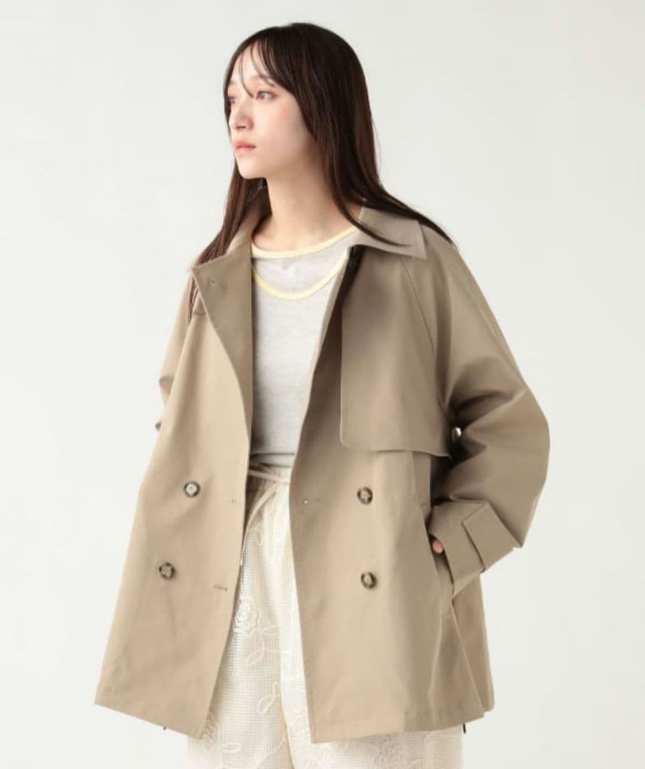 新品タグ付★BEAMS　ダブル ブレスト ミドル トレンチコート