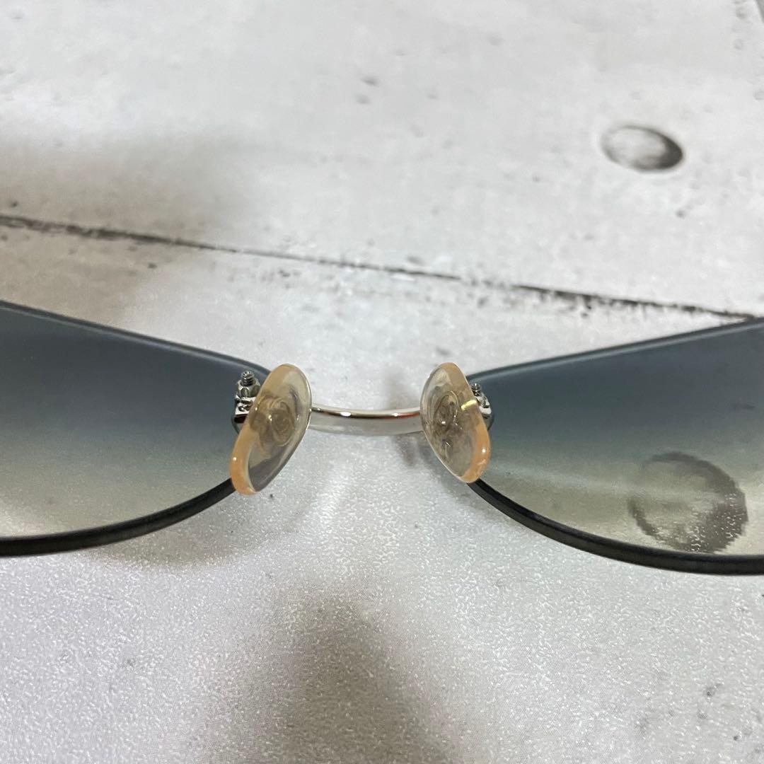 CHANEL 4013 リムレス サングラス ココマーク ブルーグラデーション