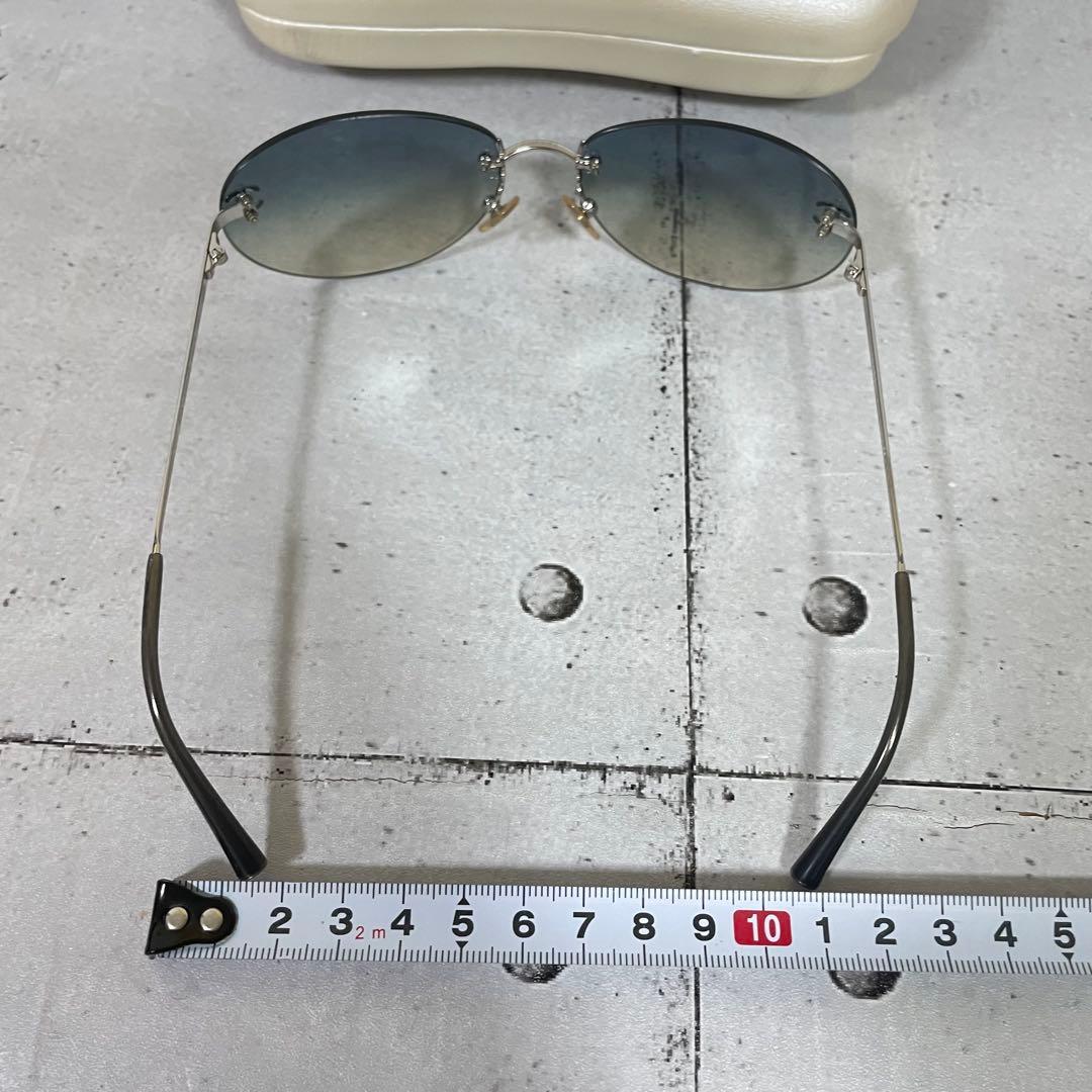 CHANEL 4013 リムレス サングラス ココマーク ブルーグラデーション