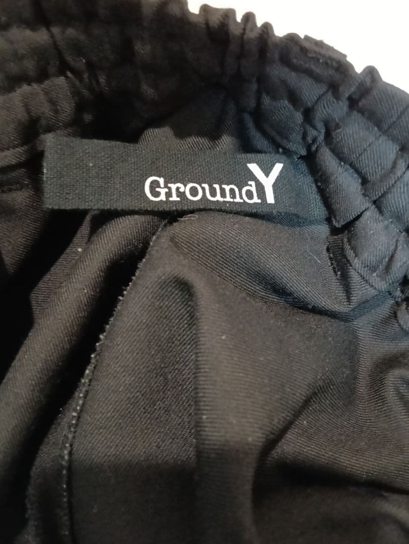 Ground Y ポリウールギャバジン スカートパンツ 黒 サイズ３（フリー）