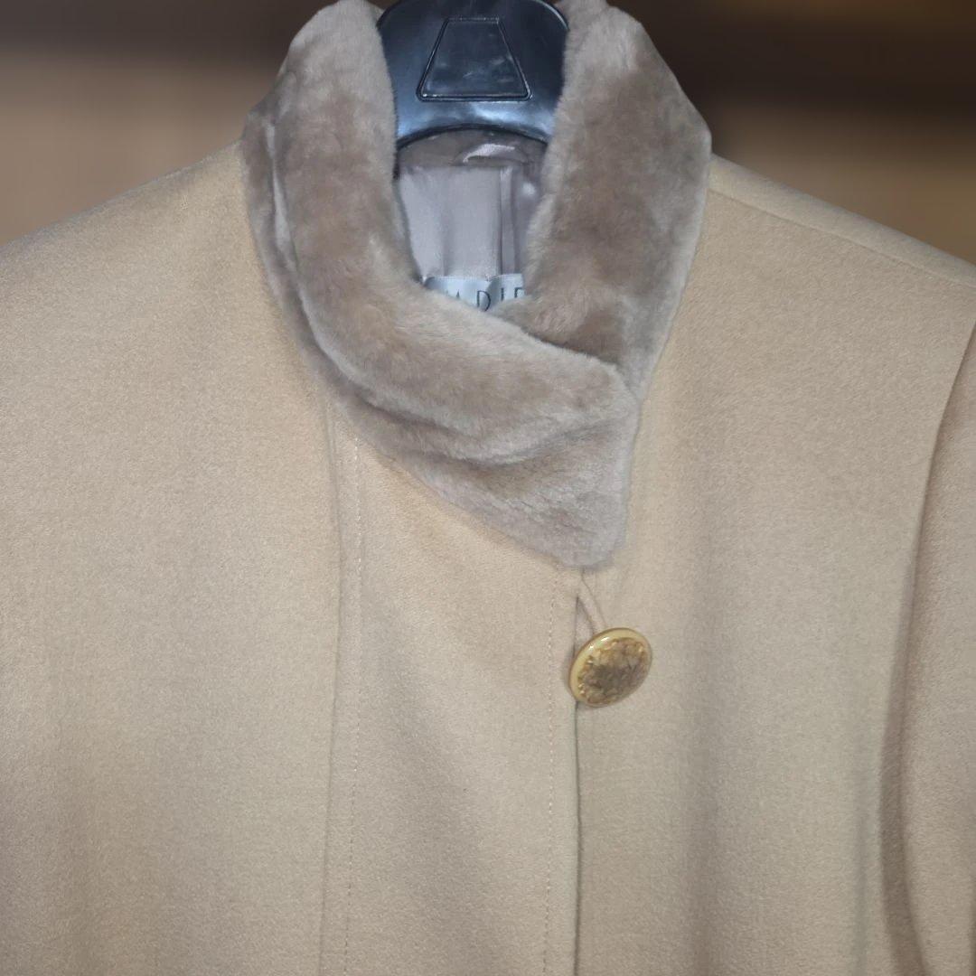 未使用　美品 定価10万【カシミヤ50%×アンゴラ50%】ロングコート ベージュ