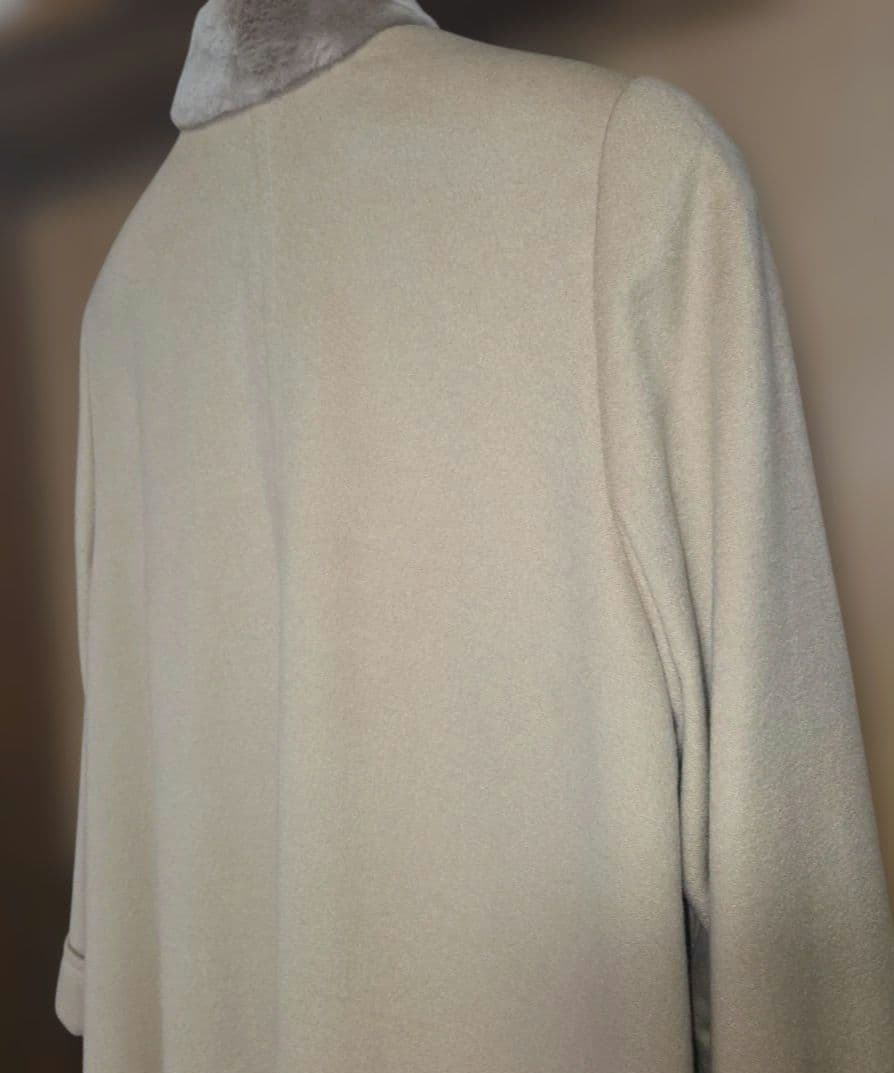 未使用　美品 定価10万【カシミヤ50%×アンゴラ50%】ロングコート ベージュ