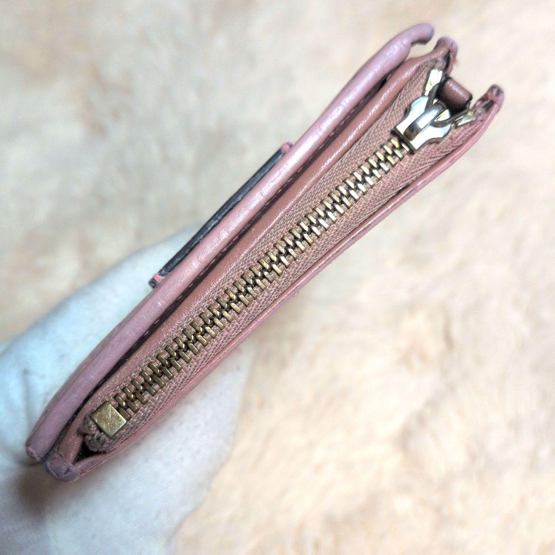 GUCCI グッチ 二つ折り財布 マイクログッチシマ ミニウォレット ピンク