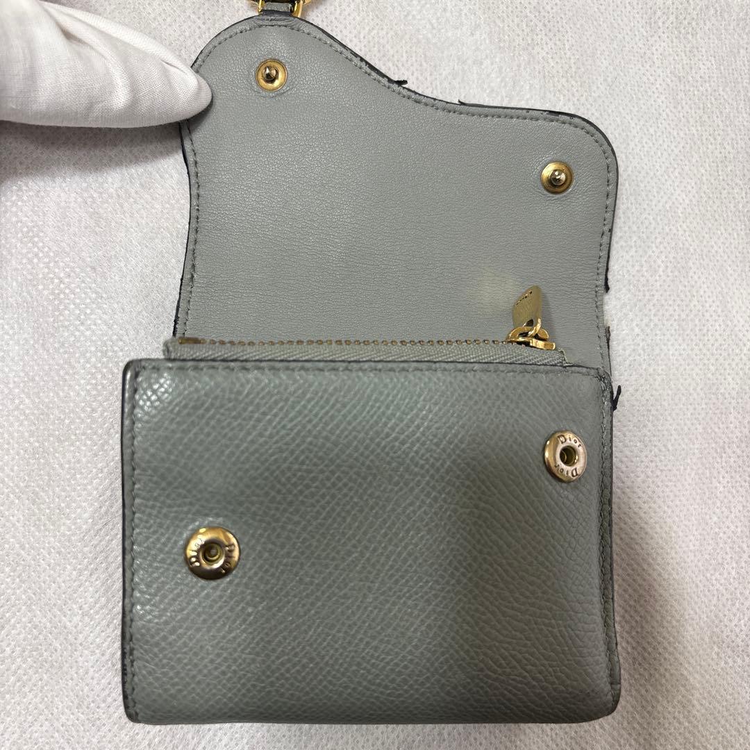 リ*コ様 Christian Dior Saddle Lotus三つ折り財布 ブ