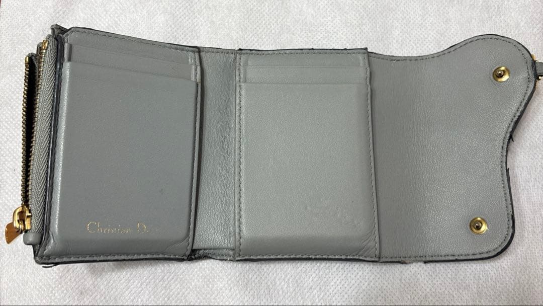 リ*コ様 Christian Dior Saddle Lotus三つ折り財布 ブ