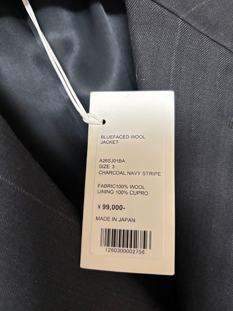 AURALEE BLUEFACED WOOL JACKETサイズ3