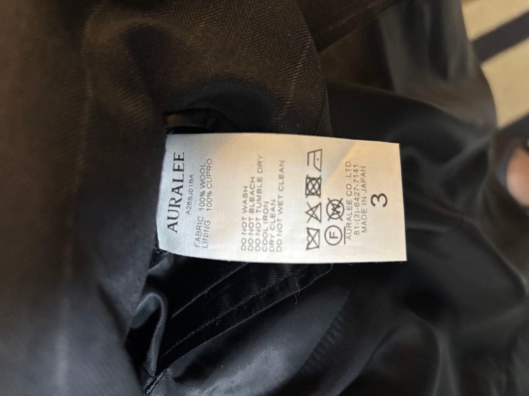 AURALEE BLUEFACED WOOL JACKETサイズ3