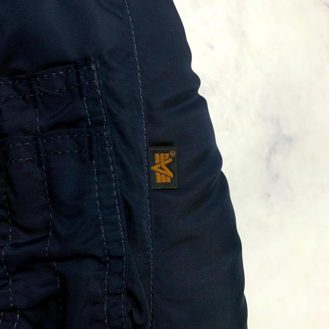 希少カラー★ 90s USA製 ALPHA MA-1 ネイビー M　E102