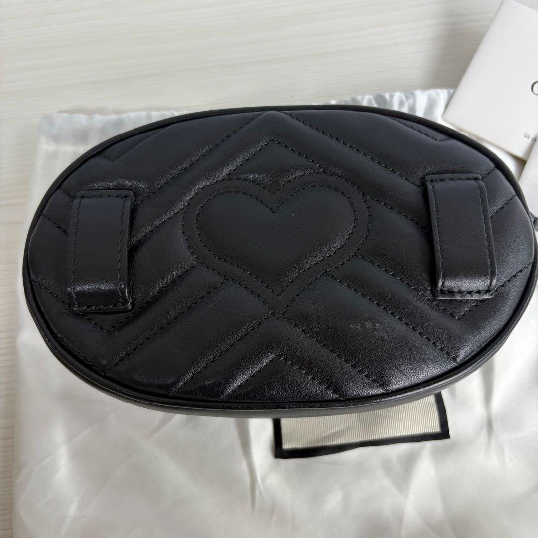 極美品 GUCCI グッチ マーモント ウエストバッグ レザー 476434