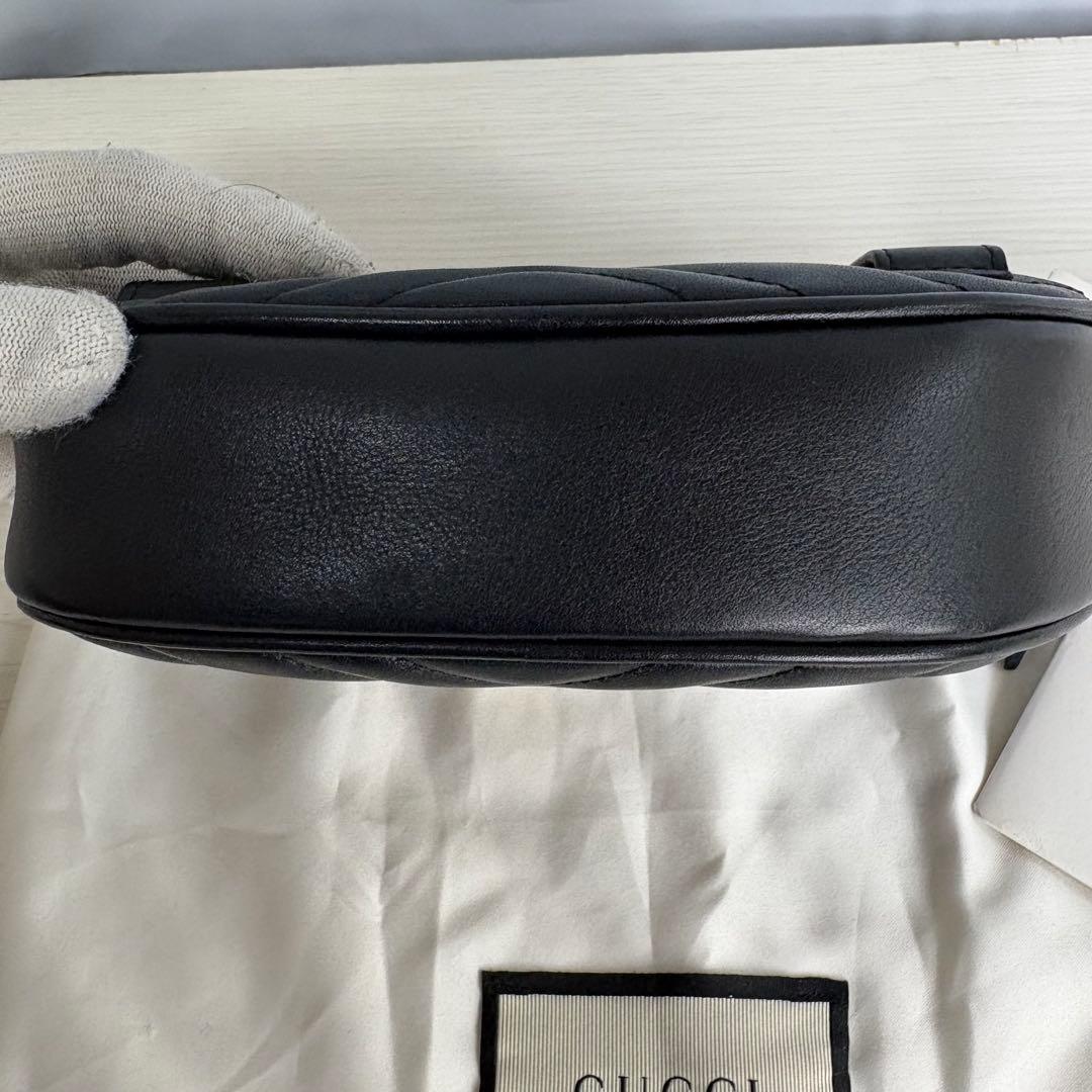 極美品 GUCCI グッチ マーモント ウエストバッグ レザー 476434