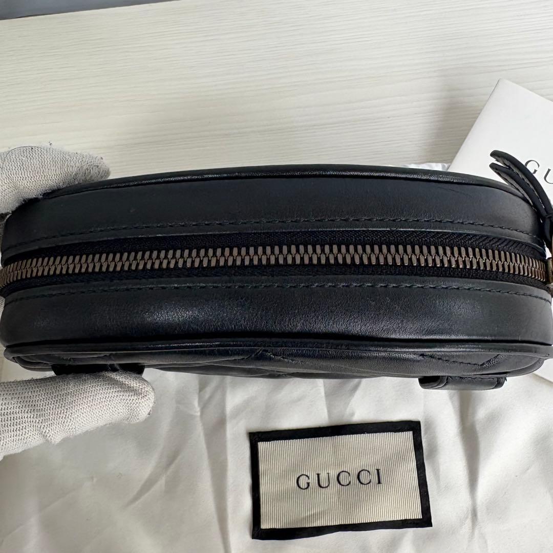極美品 GUCCI グッチ マーモント ウエストバッグ レザー 476434