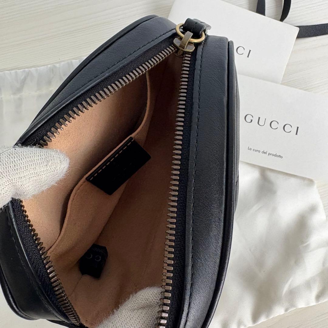 極美品 GUCCI グッチ マーモント ウエストバッグ レザー 476434